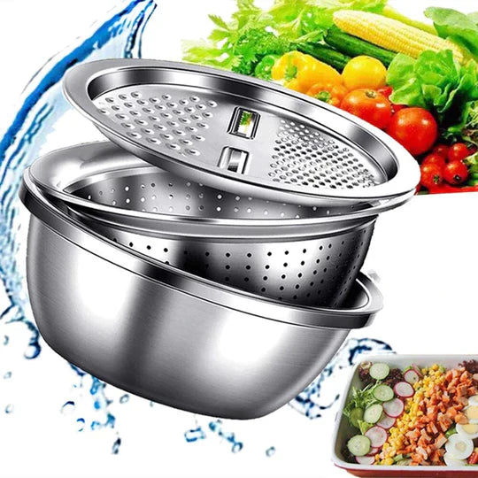 VersaWare™ - Multifunctional Stainless Steel Bowl