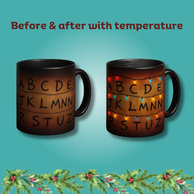 Stranger Things Alphabet Mug Color Changing