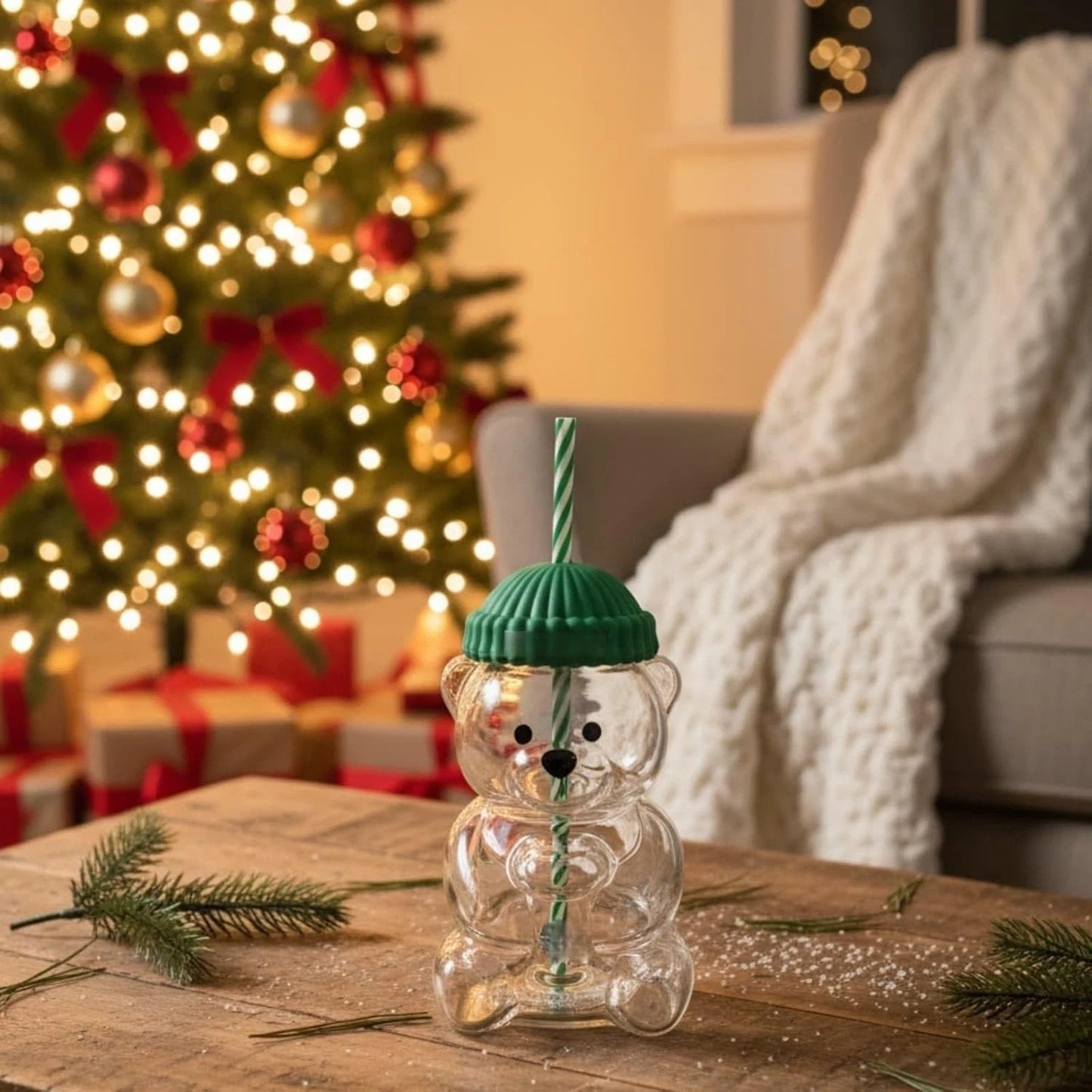 🎄Christmas Limited Edition - Last 200 Available🧸Bearista Glass  Cup