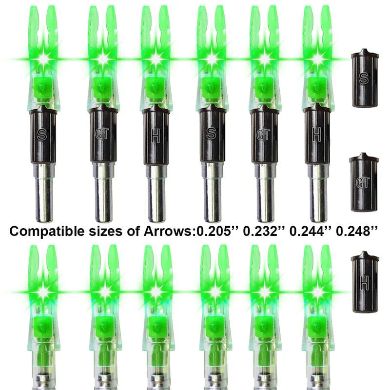 12pcs X Lighted Nocks for Arrows