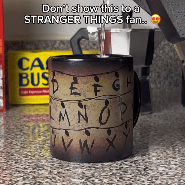 Stranger Things Alphabet Mug Color Changing