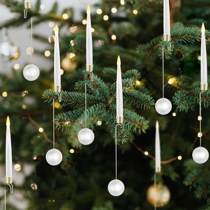 Christmas LED Candle Ornaments – Remote-Control Holiday Lights (6/12/18PCS)