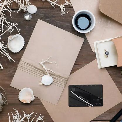 Folding Sharp Wallet Card Edge Tool