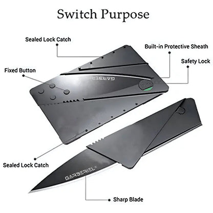 Folding Sharp Wallet Card Edge Tool
