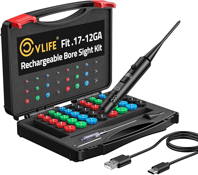 Professional Red Laser Bore Sight Boresighter with 64 Adapters