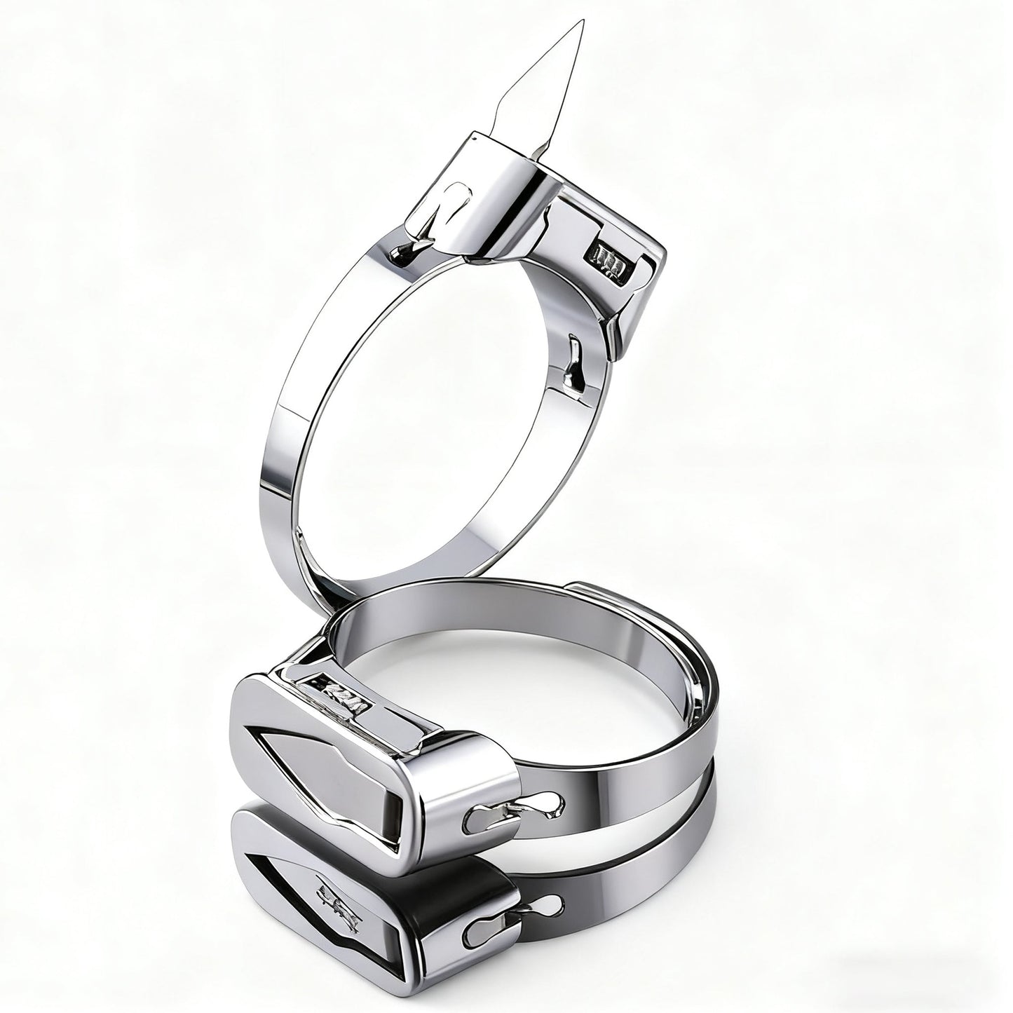 Stylish Stainless Steel Self Defense Ring
