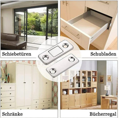 66 / 5,000 InvisiLock™ | Ultradünne, unsichtbare Schranktürmagnete (4er-Set)