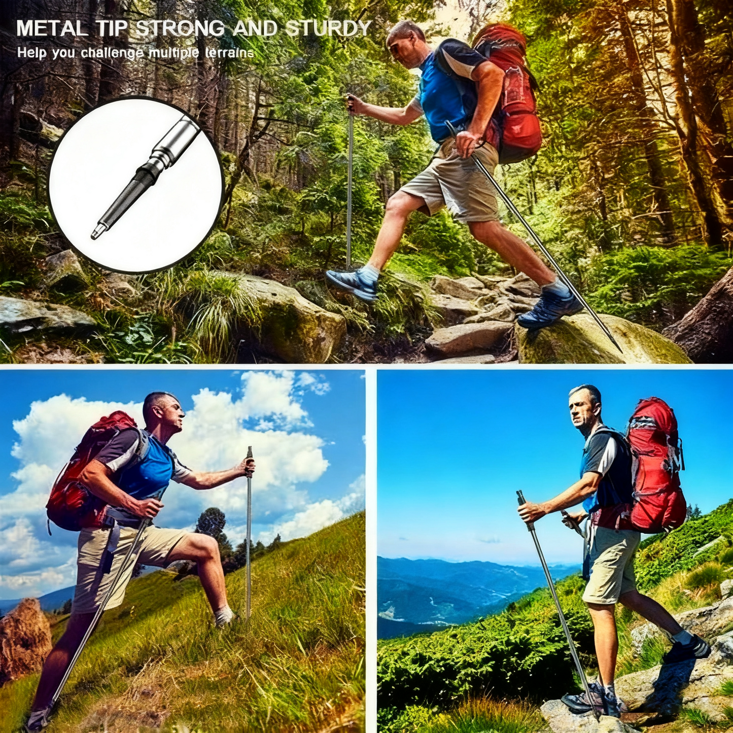 7-in-1 Tactical Trekking Stick – Ultimate Survival Gear for Hiking & Camping