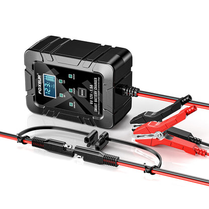 🔋1.5A 12V 6V 🚗automatic Maintenance-free gel agm dry wet deepcycle pulse repair car battery charger