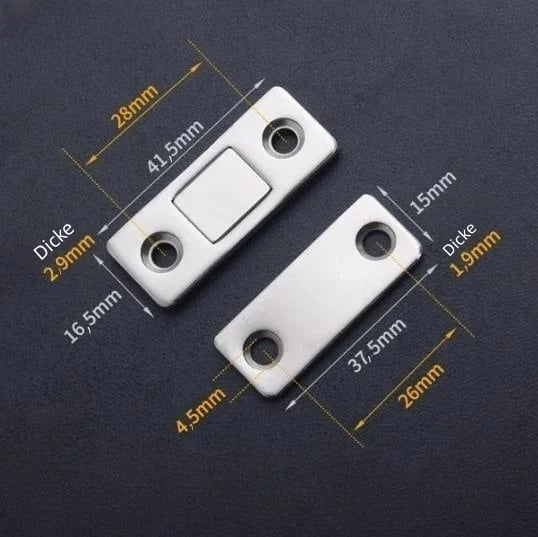 66 / 5,000 InvisiLock™ | Ultradünne, unsichtbare Schranktürmagnete (4er-Set)