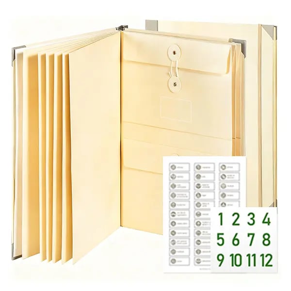 Last Day 49% OFF🔥Accordion File Organizer Manila Pocket Document Folder