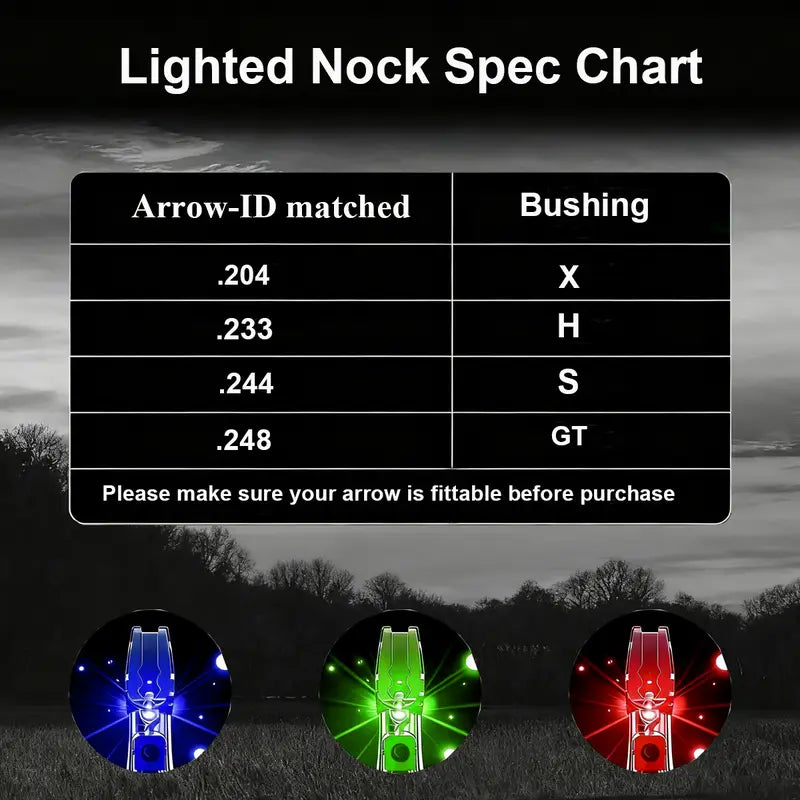 12pcs X Lighted Nocks for Arrows