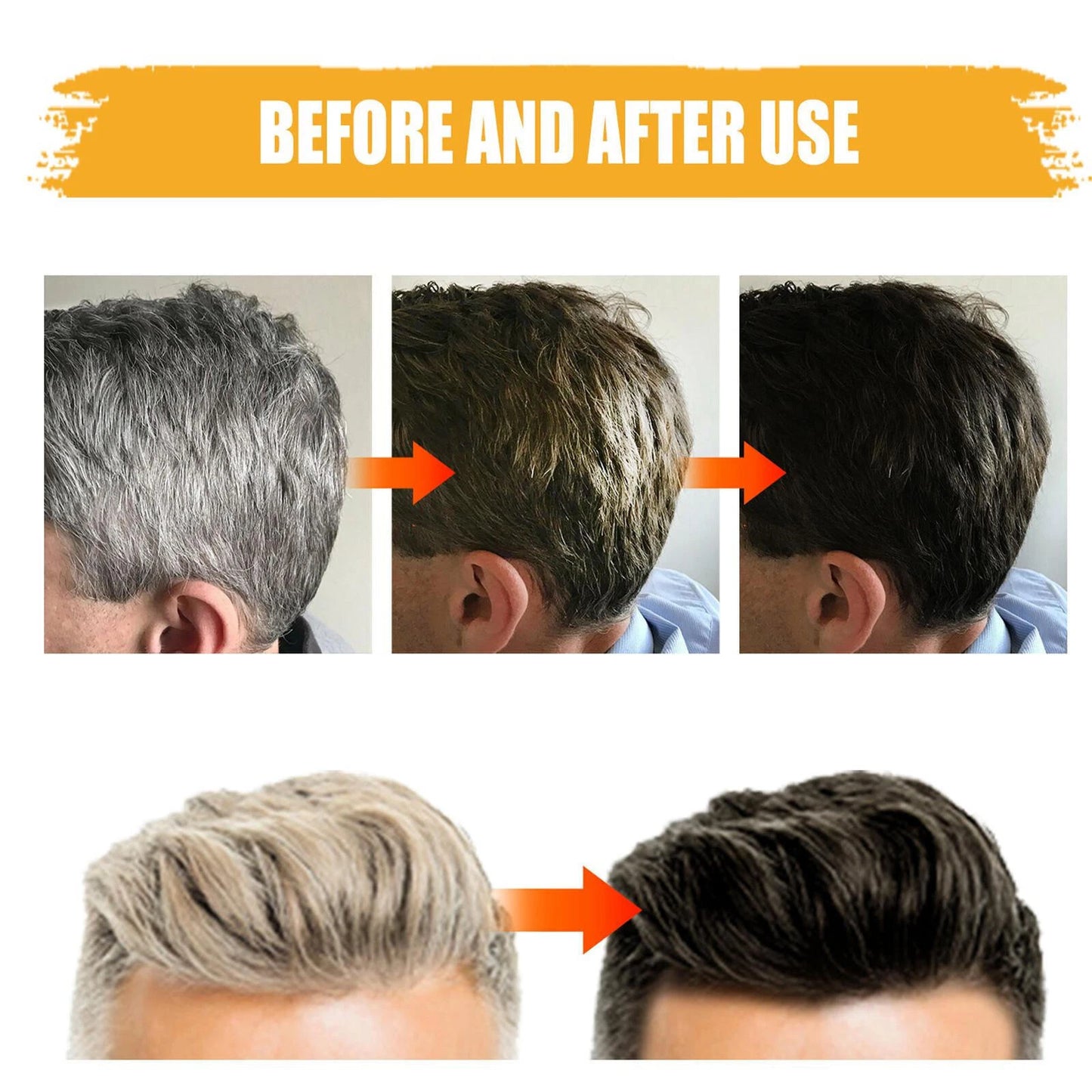 🔥Final inventory👨Men's Grey Coverage Bar Shampoo Hair Darkening Black Soap Grey Hair Cover US