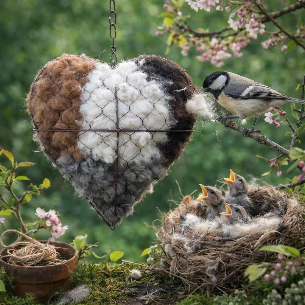 🔥LAST DAY 49% OFF - 🕊️🏡Handmade Natural Alpaca Fiber Bird Nesting Heart❤️