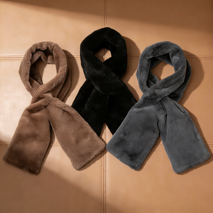 Scarf with hidden zipper pocket