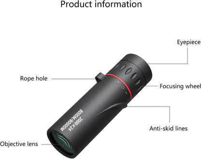 2000x24 8X Zoom Day/Low Night Vision HD Monocular Starscope Telescope