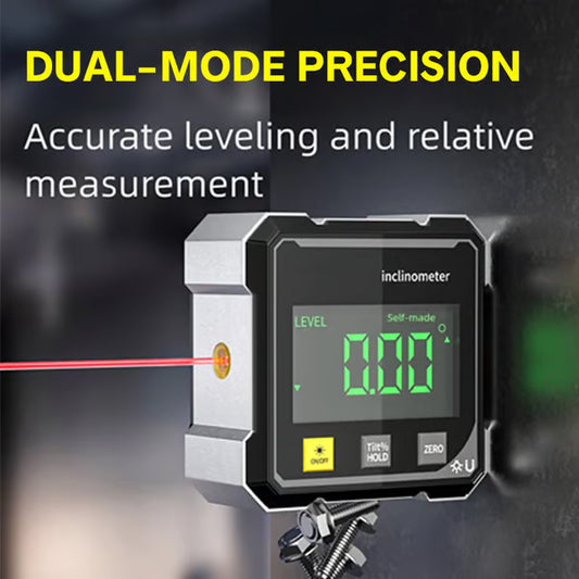 🔥 SALE OFF 50% TODAY 🔥 Magnetic Digital Inclinometer, Dual Laser, 4x90°