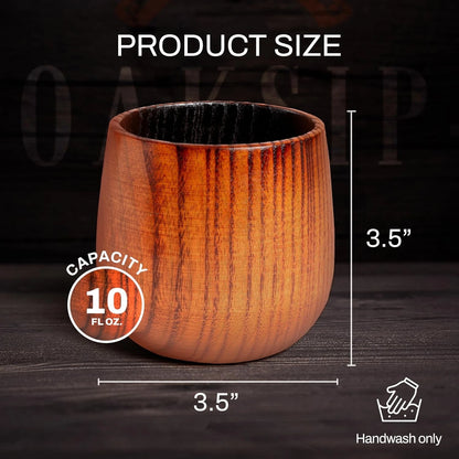 🔥The Original Charred Wooden Bourbon Drinking💧 Glass Brow