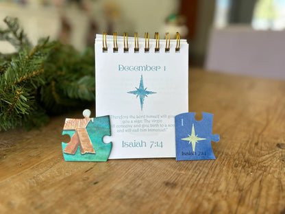 Finding Jesus Doll Christmas Countdown Puzzle Book Box Set (Seek Him First) NEW