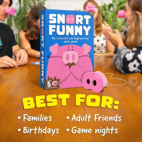 🔥LAST DAY 49% OFF🔥Snort Funny – The Oinkcredible You Laugh You Lose Party Game🐽