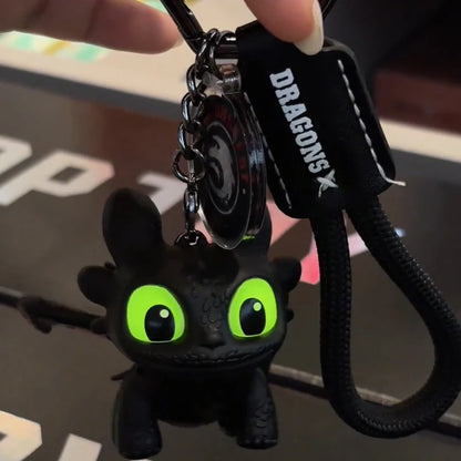 👾Toothless glow-in-the-dark toy keychain