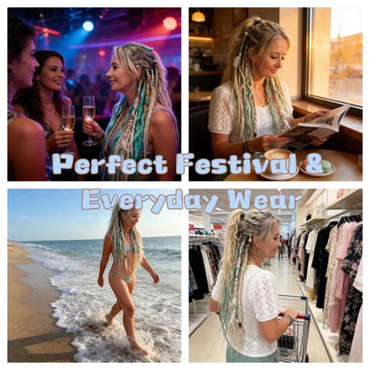 🔥Hot Sale 50% OFF -Elastic Dread Ponytail Salty Soul, Salty Soul Bohemian Ponytail Extension