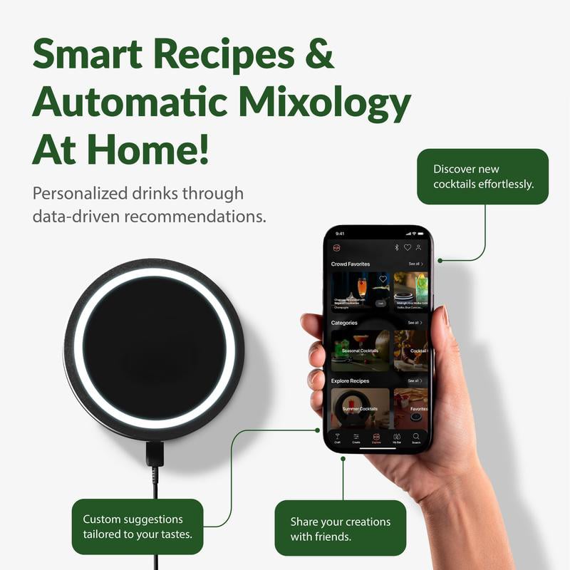 🎄Last Day Christmas Sale 49% OFF🍸 Smart Coaster 2.0 – Mix Perfect Cocktails at Home! 💡