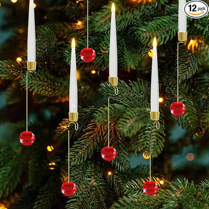 Christmas LED Candle Ornaments – Remote-Control Holiday Lights (6/12/18PCS)