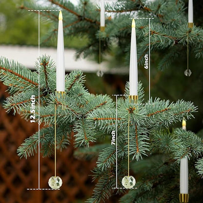 Christmas LED Candle Ornaments – Remote-Control Holiday Lights (6/12/18PCS)