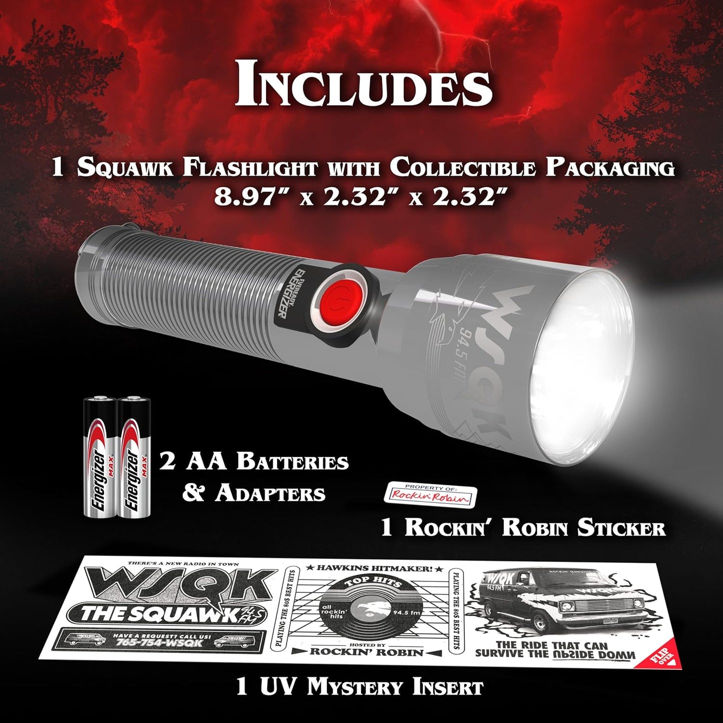 Energizer Stranger Things Flashlight Metallic Silver