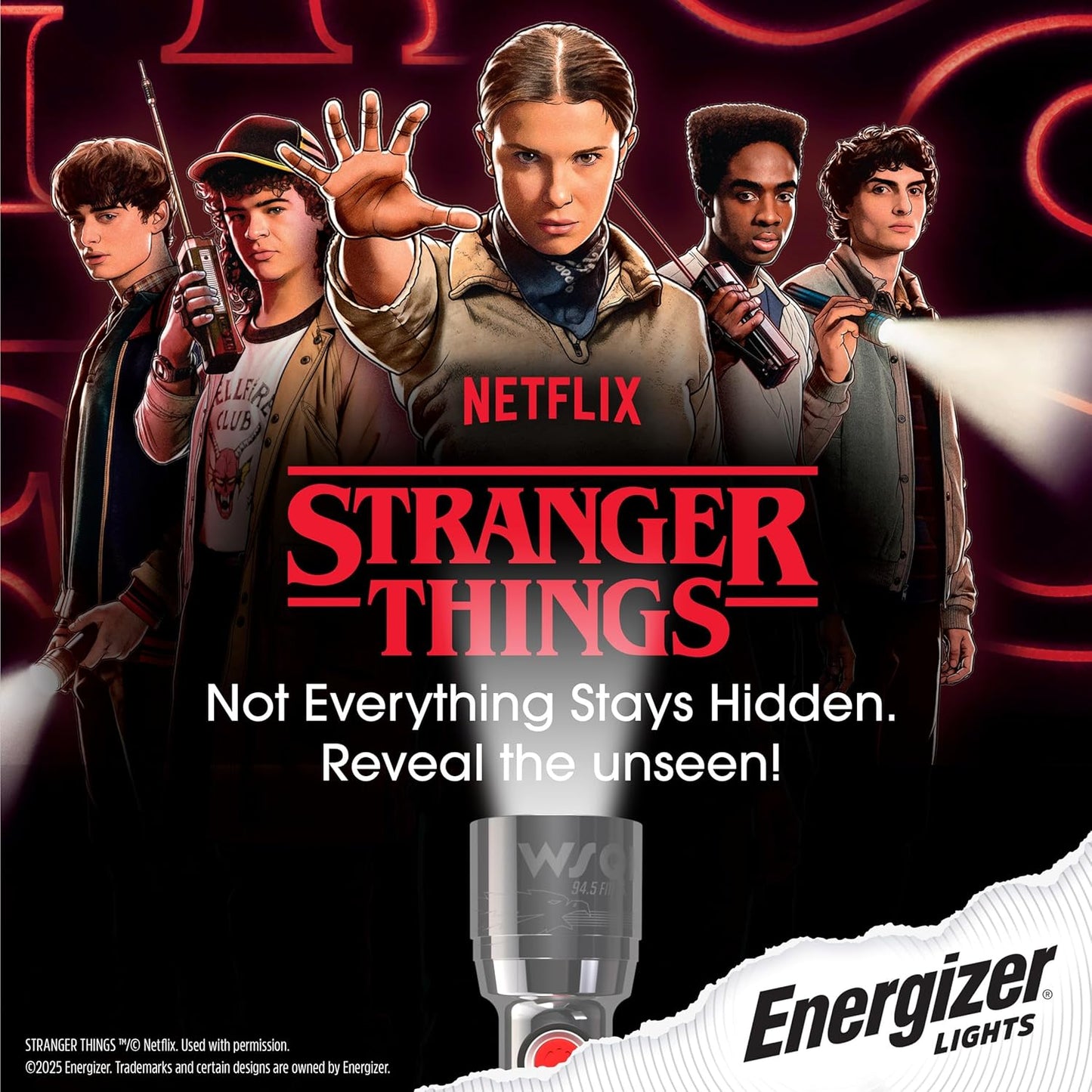 Energizer Stranger Things Flashlight Metallic Silver