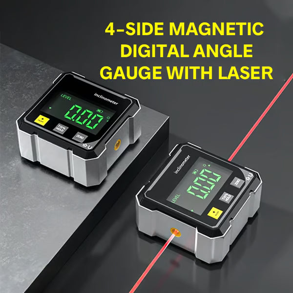 🔥 SALE OFF 50% TODAY 🔥 Magnetic Digital Inclinometer, Dual Laser, 4x90°