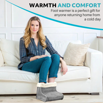 ☀️Electric Heated Foot Warmer Pad, 9-gear Adjustable, Soft Heating for Feet