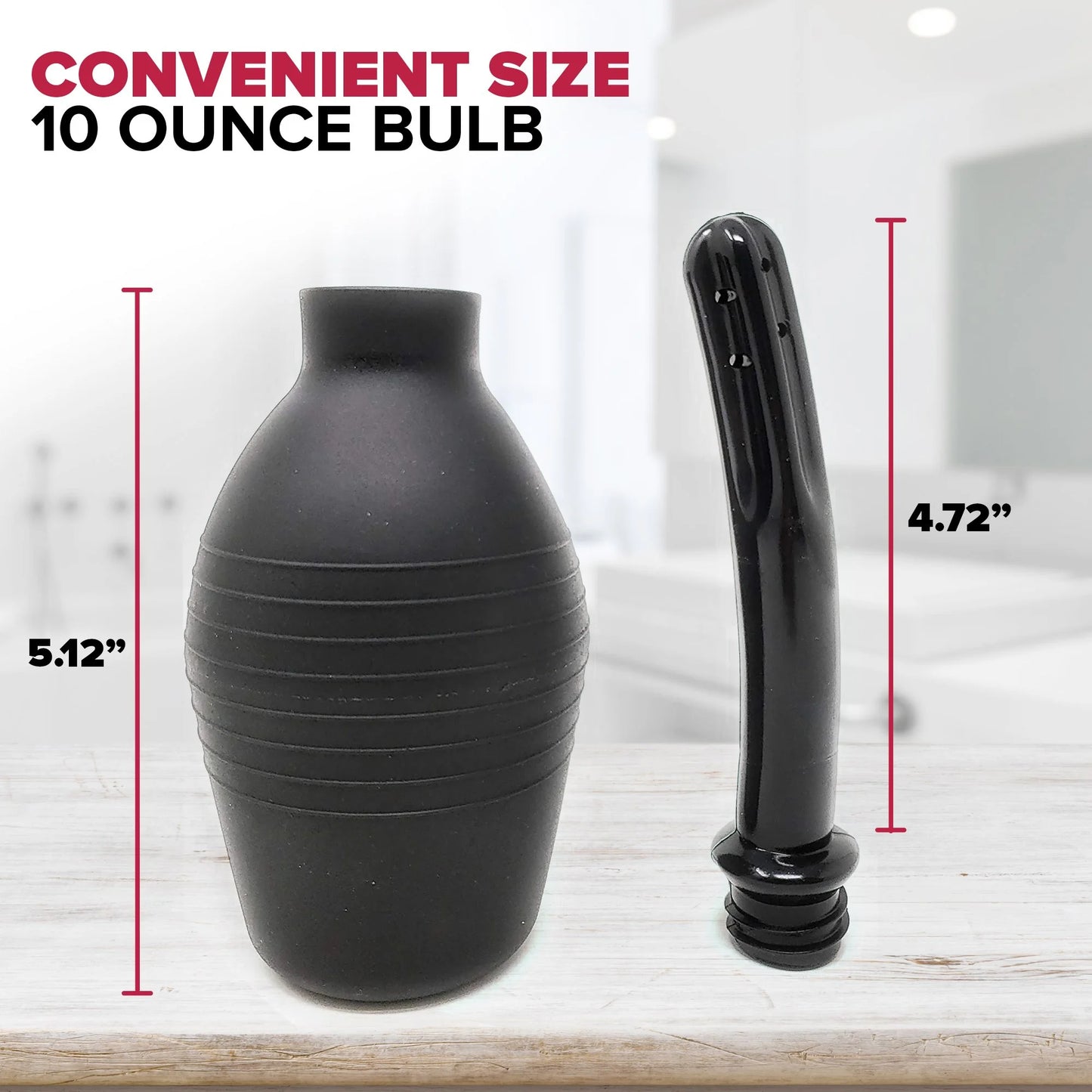 Touche Enema Bulb - Anal or Vaginal Douche for Men or Women - Medical Grade - Comfortable Cleaner - 10 Ounce