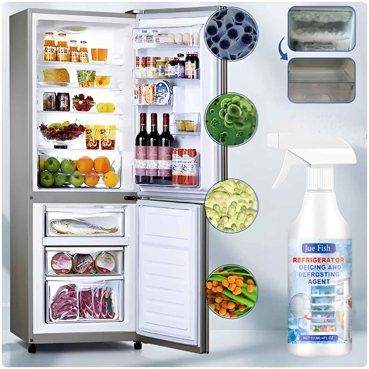 Jue Fish™ - Refrigerator and Freezer Defrosting Spray