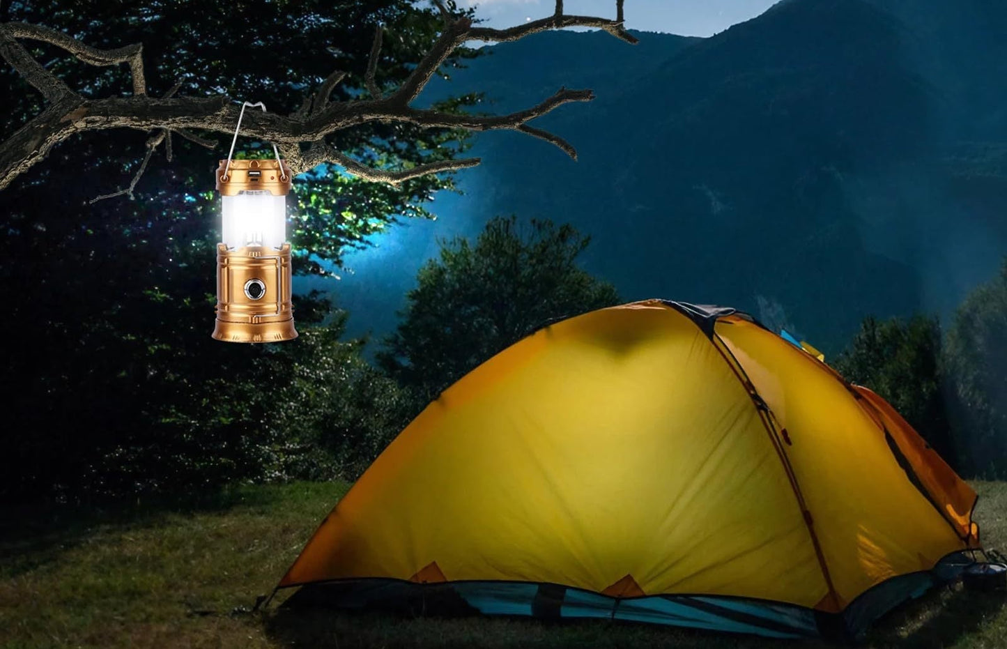 Portable Solar Rechargeable LED Camping Light