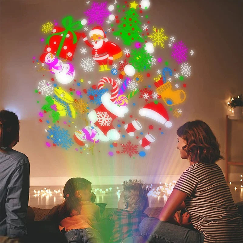 Christmas Projector Lights Lighting Atmosphere 3D Snow Landscape Lamp for Garden