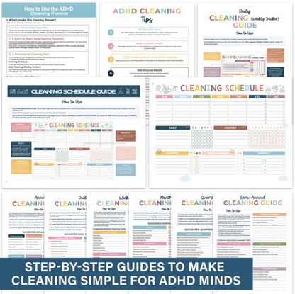 📅 New Release📕2026 version ADHD Cleaning Planner - Cleaning Schedule and Checklist Organizer for Adults and Teens