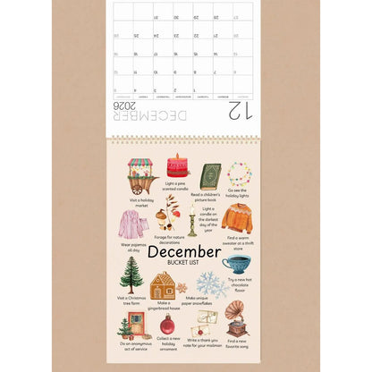 ✨2026 Bucket List Spiral Calendar: Slow Down & Savor the Seasons📅