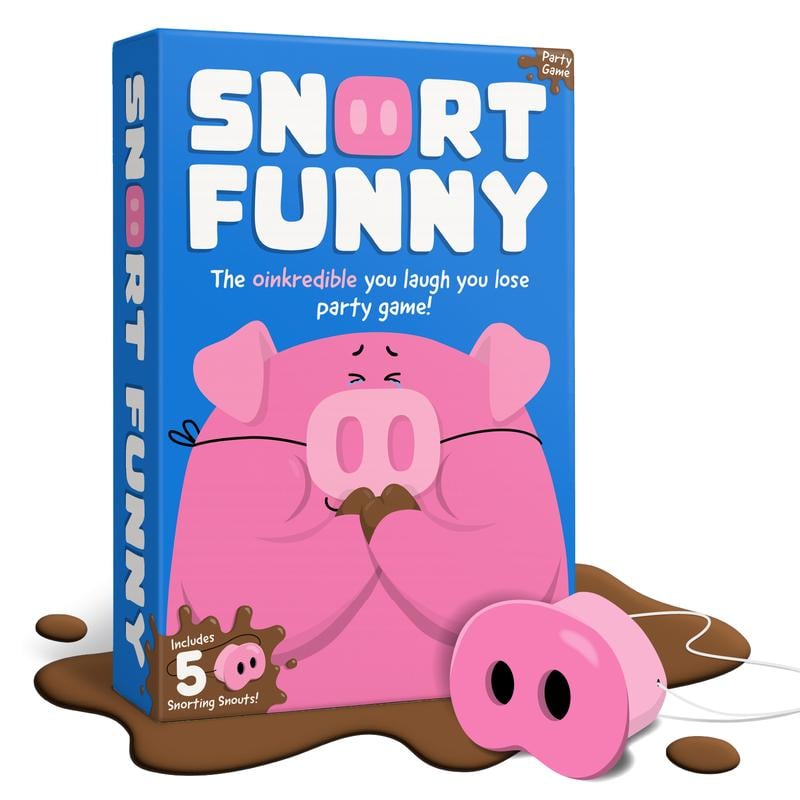 🔥LAST DAY 49% OFF🔥Snort Funny – The Oinkcredible You Laugh You Lose Party Game🐽