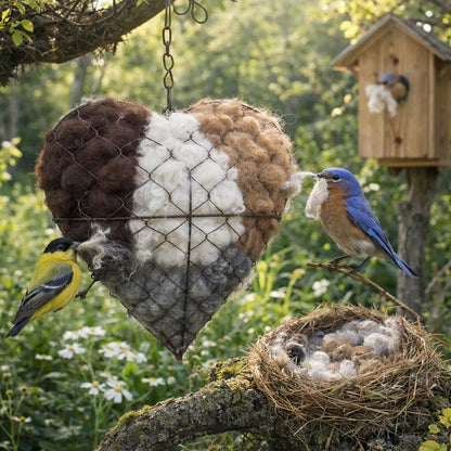 🔥LAST DAY 49% OFF - 🕊️🏡Handmade Natural Alpaca Fiber Bird Nesting Heart❤️