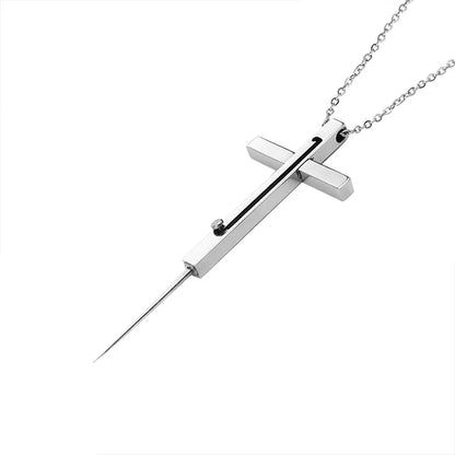Cross Hidden Protection Necklace – Faith Meets Security