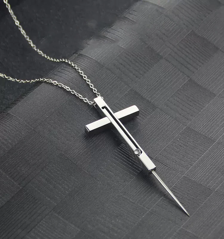 Cross Hidden Protection Necklace – Faith Meets Security