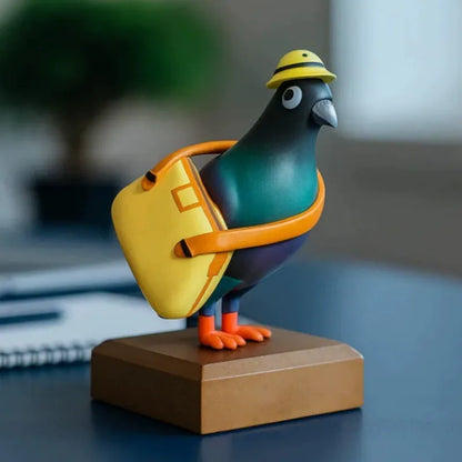 Mini Office Carrier Pigeon Desk Decor