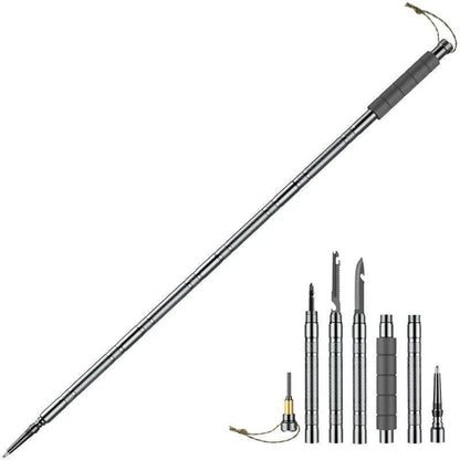 7-in-1 Tactical Trekking Stick – Ultimate Survival Gear for Hiking & Camping