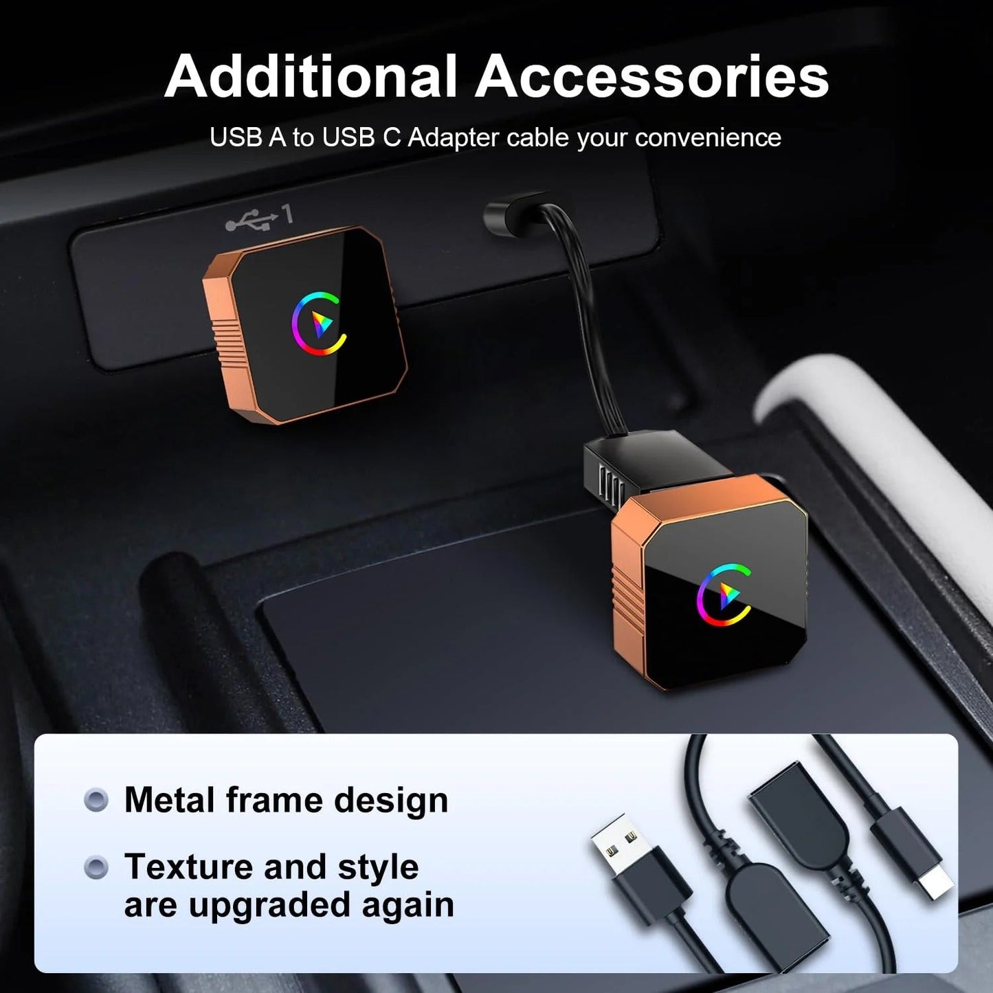 Mini Orange Cube Pro 3.0 — 2026 Wireless CarPlay & Android Auto Adapter
