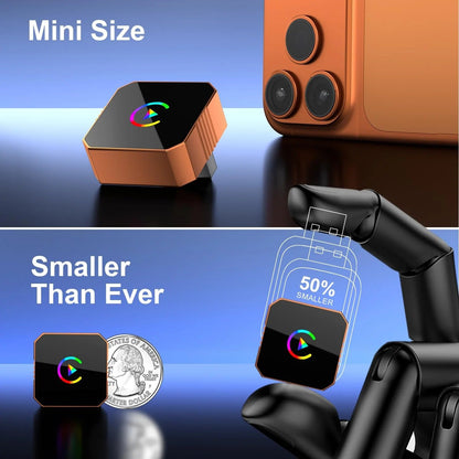 Mini Orange Cube Pro 3.0 — 2026 Wireless CarPlay & Android Auto Adapter