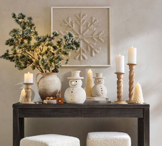 ❄️Handmade Terracotta Snowman Figurines