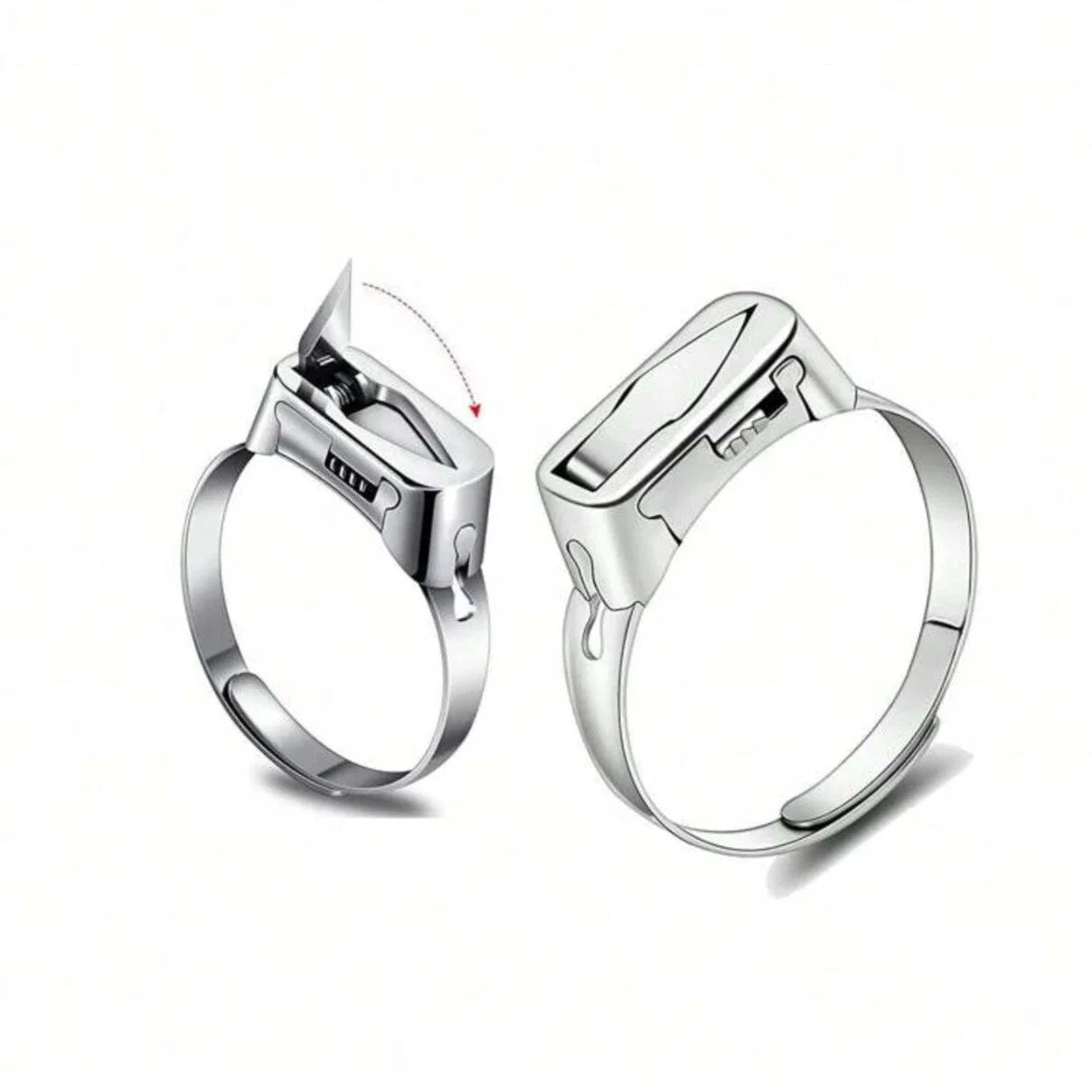 Stylish Stainless Steel Self Defense Ring
